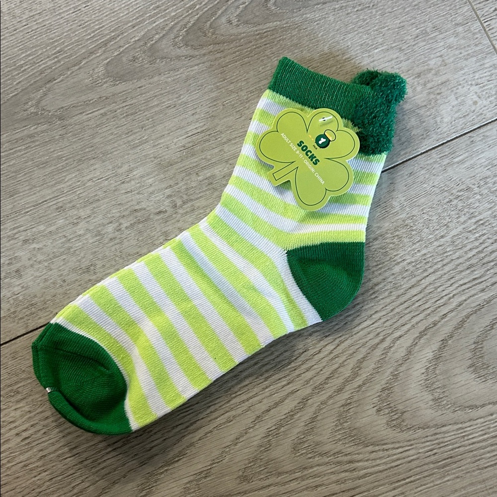 Target Green and White Striped Socks